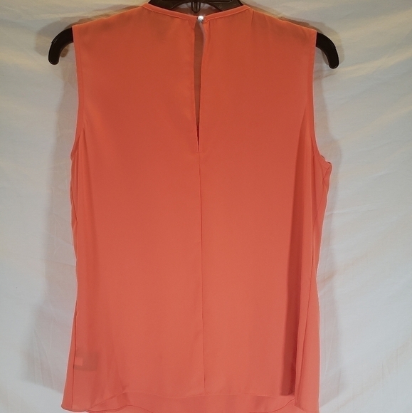 Mossimo Peach Sleeveless Pleated Blouse With Tail Sz S - Picture 5 of 6